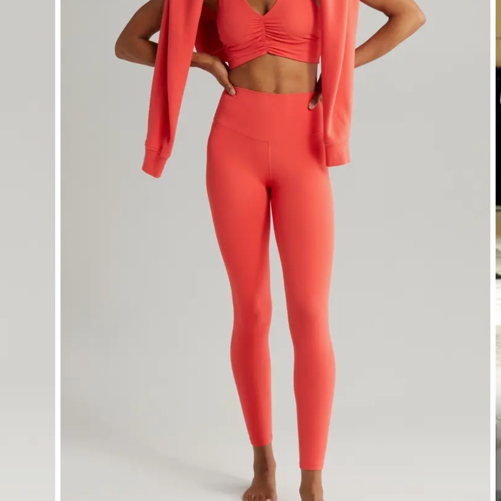 Zella Studio Luxe High Waist 7/8 Leggings in Cayenne